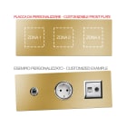 AVE - Placca Vera44 Alluminio. S44 personalizzabile colore oro 2+2+2 Mod.
