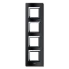 AVE - Placca Vera44 Alluminio. S44 colore antracite. con cornicetta 2+2+2+2 Mod.