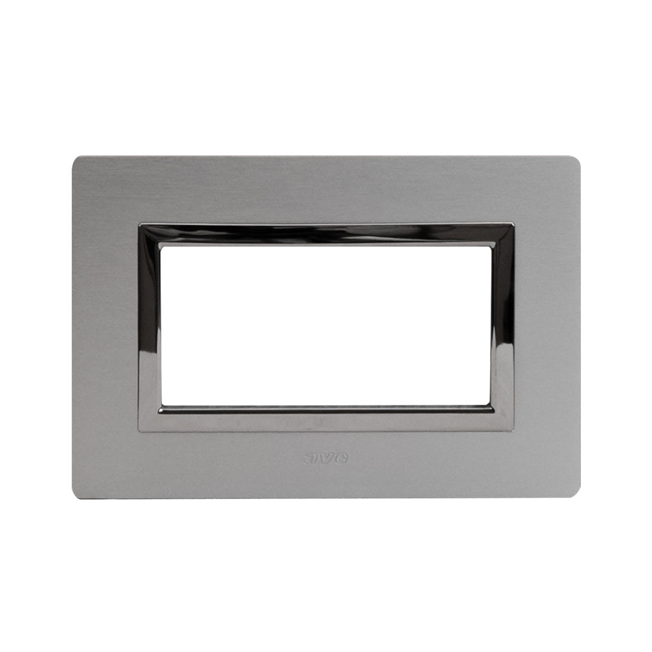 AVE - Placca Vera44 Alluminio. S44 colore alluminio naturale. con cornicetta   4 Mod.