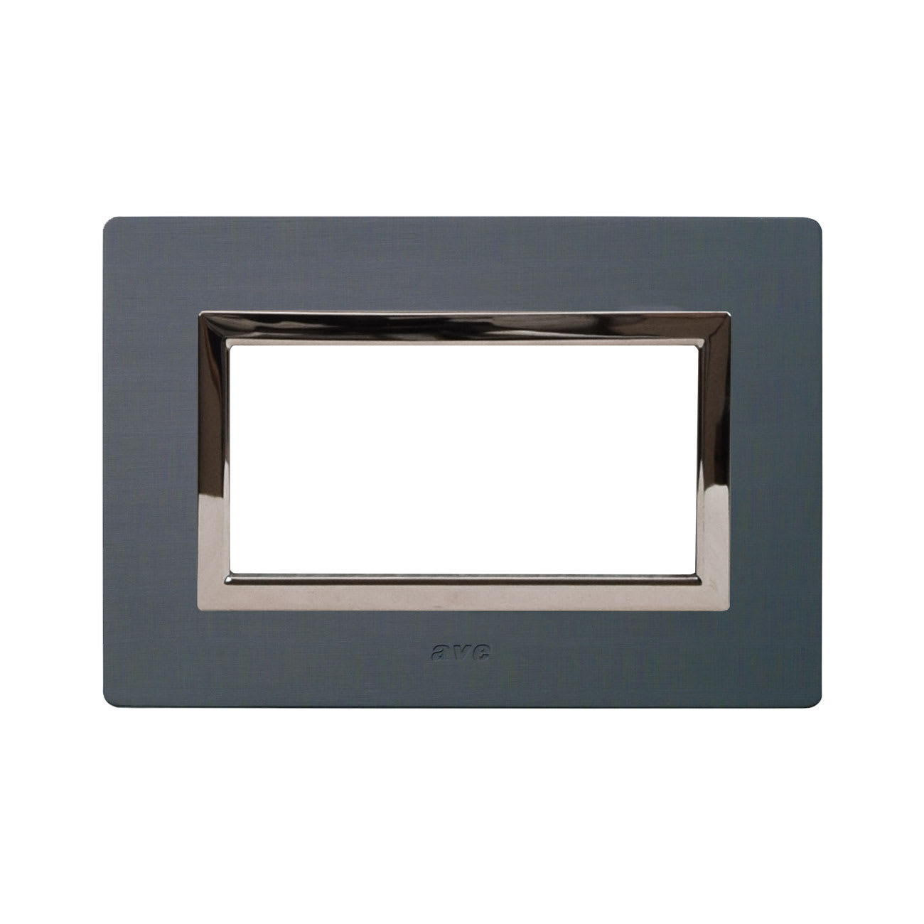 AVE - Placca Vera44 Alluminio. S44 colore antracite. con cornicetta   4 Mod.