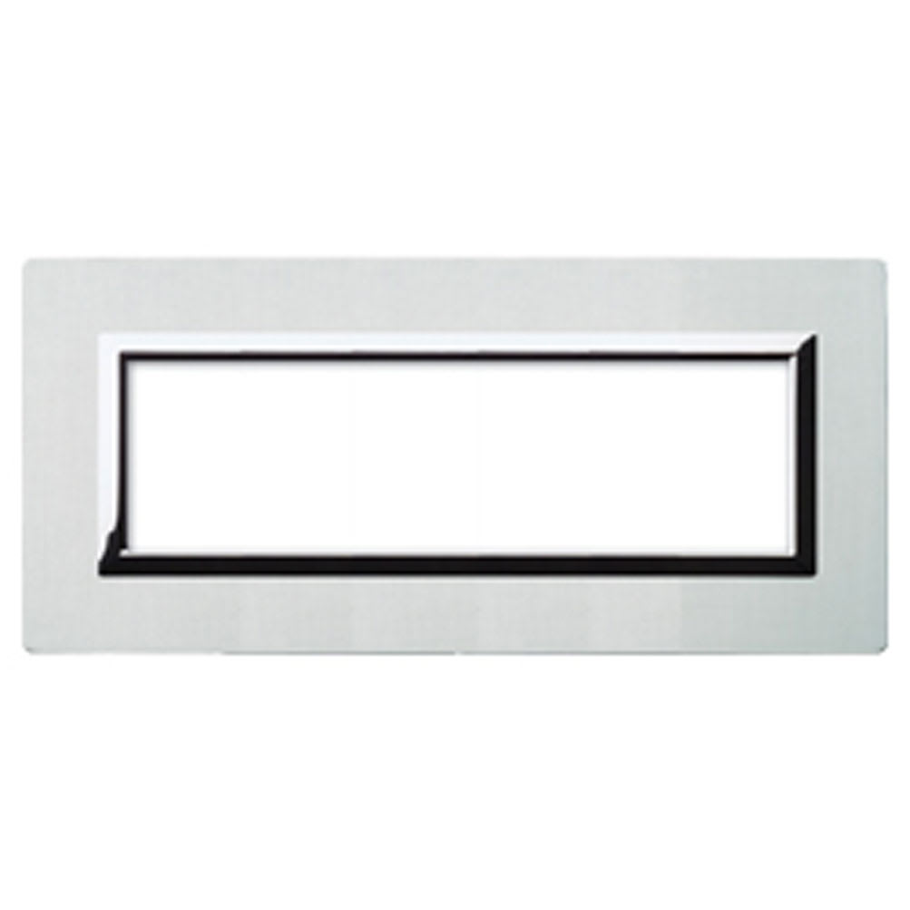 AVE - Placca Vera44 Alluminio. S44 colore alluminio naturale. con cornicetta   7 Mod.