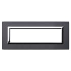 AVE - Placca Vera44 Alluminio. S44 colore antracite. con cornicetta 7 Mod.