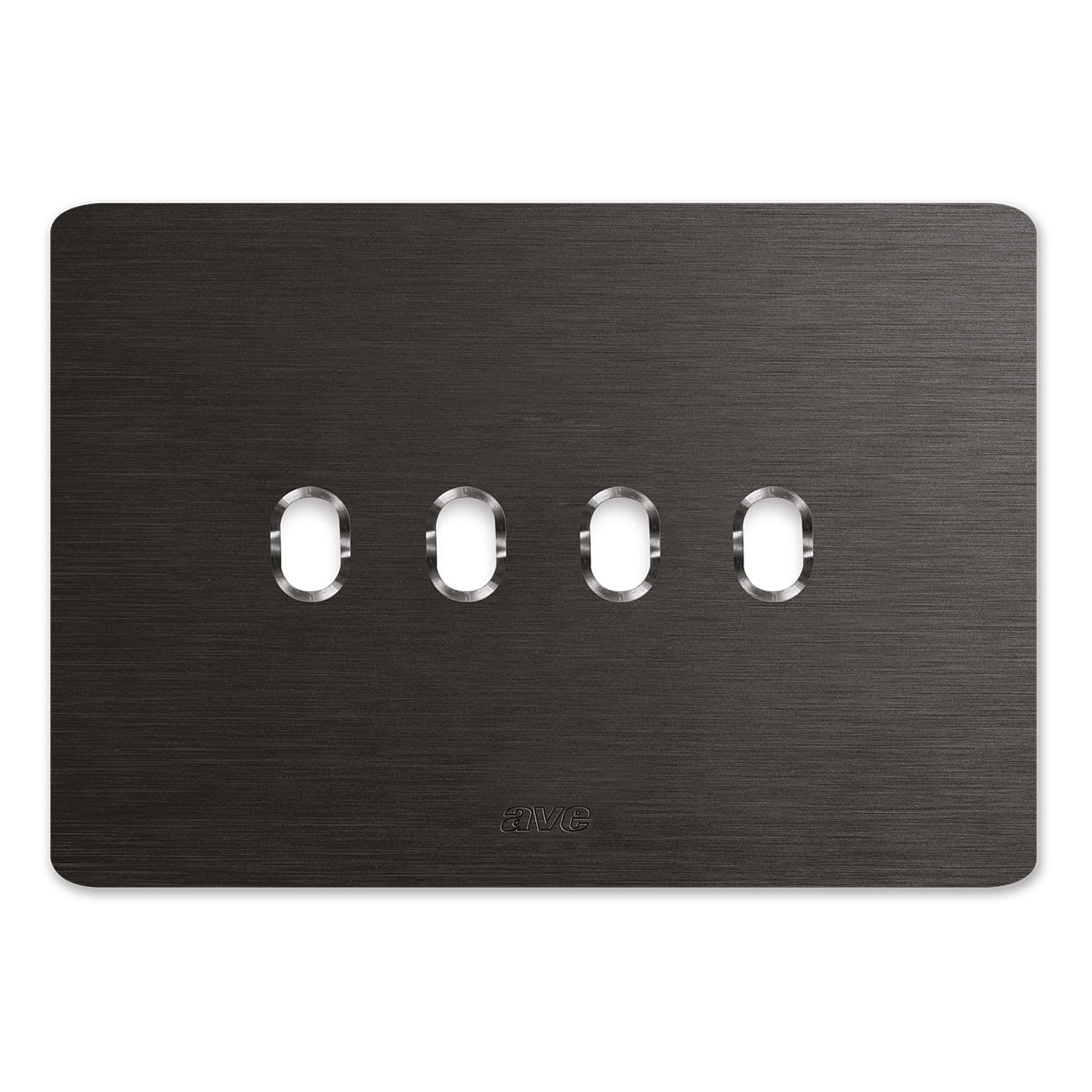 AVE - Placca Alluminio New Style S44. colore alluminio antracite 4 comandi