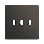 AVE - placca 98x98 alluminio antracite 3 comandi leva placca 98x98 alluminio antracite 3 comandi leva