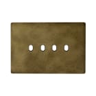 AVE - PLACCA ALLUMINIO NEW STYLE S44. COLORE BRONZO ANTICATO 4 COMANDI 4 MOD.