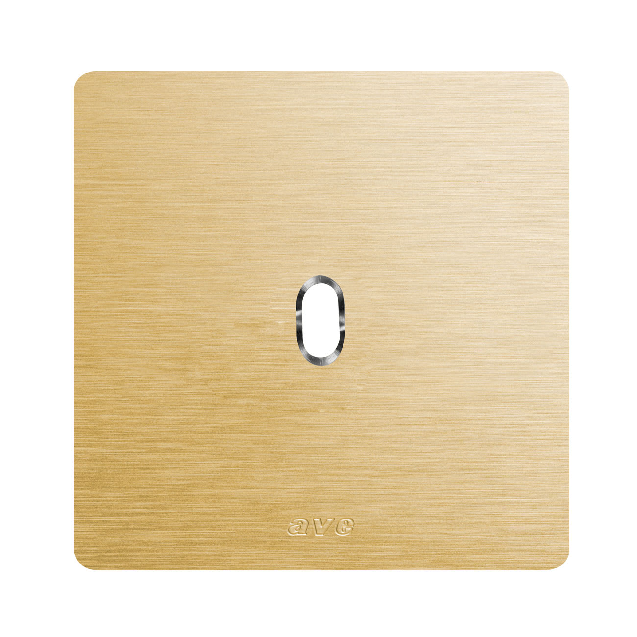 AVE - placca 98x98 alluminio oro 1 comando levetta placca 98x98 alluminio oro 1 comando levetta