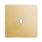 AVE - placca 98x98 alluminio oro 1 comando levetta placca 98x98 alluminio oro 1 comando levetta
