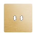 AVE - placca 98x98 allum oro 2com levetta placca 98x98 allum oro 2com levetta