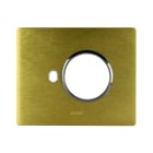 AVE - PLACCA ALLUMINIO NEW STYLE S44. COLORE ORO 1 PRESA SCHUKO/SCHUKO BIPASSO + 1 COMANDO 3 MOD.