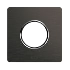 AVE - PLACCA ALLUMINIO NEW STYLE S44. COLORE ANTRACITE DIMENSIONI 98X98 1 PRESA DI CORRENTE.