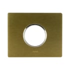 AVE - PLACCA ALLUMINIO NEW STYLE S44. COLORE BRONZO 1 PRESA SCHUKO/SHUKO BIPASSO 3 MOD.