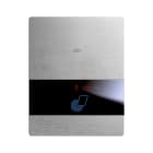 AVE - Placca touch con pulsante gestione alberghiera Alluminio naturale spazzolato 3+3 moduli Personalizzabile