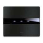 AVE - Placca Touch Alluminio S44. 3 comandi colore antracite. 3 Mod. 44PATC3ANS