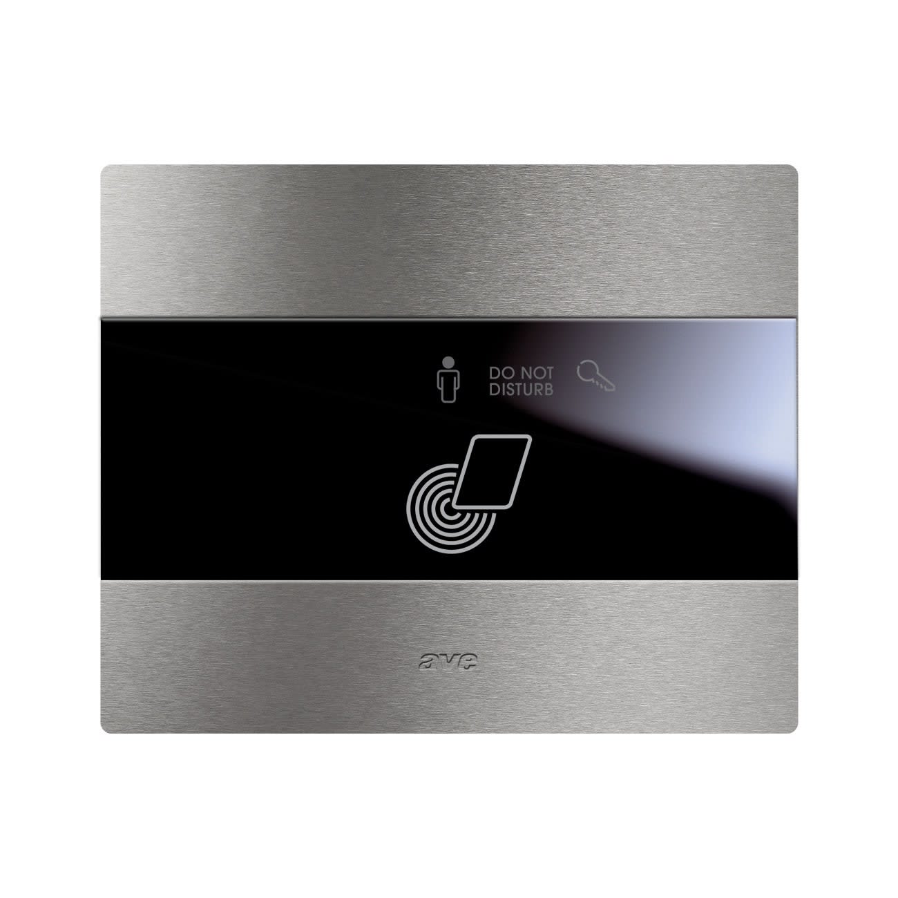 AVE - Placca touch gestione alberghiera  Alluminio naturale spazzolato  3 moduli  Personalizzabile