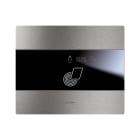AVE - Placca touch gestione alberghiera Alluminio naturale spazzolato 3 moduli Personalizzabile