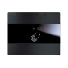 AVE - Placca touch gestione alberghiera Alluminio antracite spazzolato 3 moduli Personalizzabile