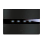 AVE - Placca Touch Alluminio S44. 4 comandi colore antracite. 4 Mod.