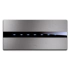 AVE - Placca Touch Alluminio S44. 7 comandi colore alluminio naturale. 7 Mod.