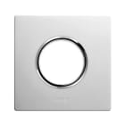 AVE - PLACCA CORIAN NEW STYLE S44. COLORE BIANCO DIMENSIONI 98X98 1 PRESA DI CORRENTE.