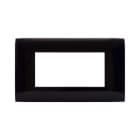 AVE - Placca Tecnopolimero Young S44. colore nero assoluto 4 Mod.