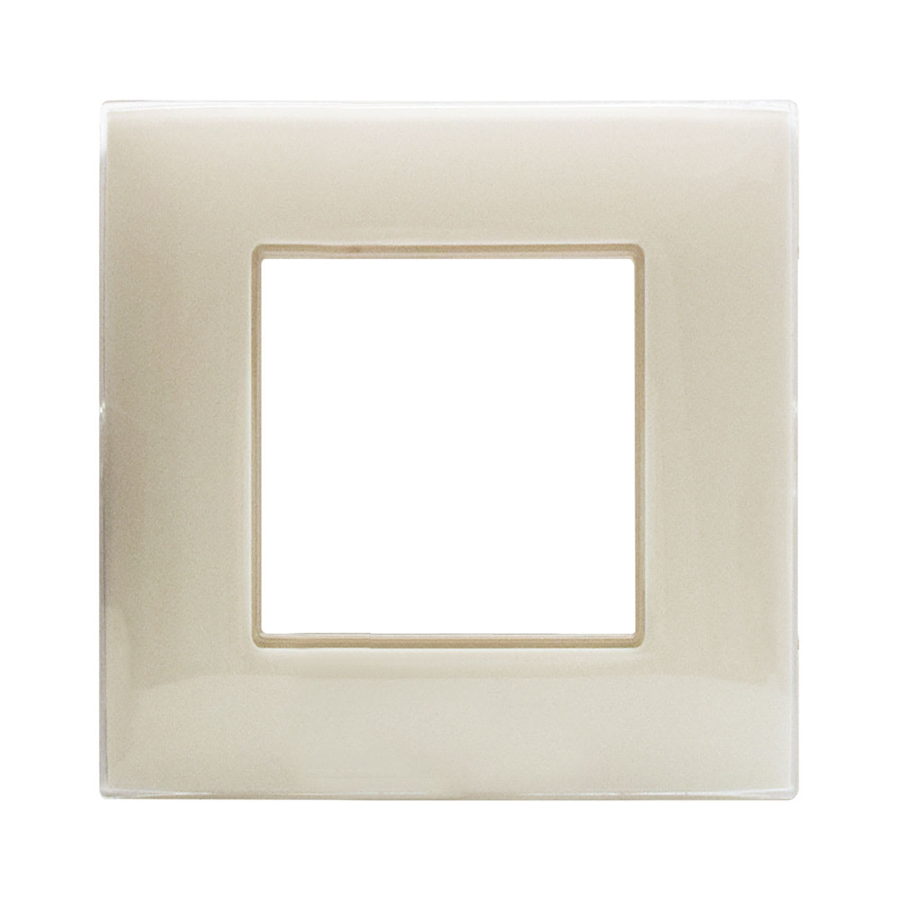 AVE - Placca Tecnopolimero Young S44. colore avorio  2 Mod.