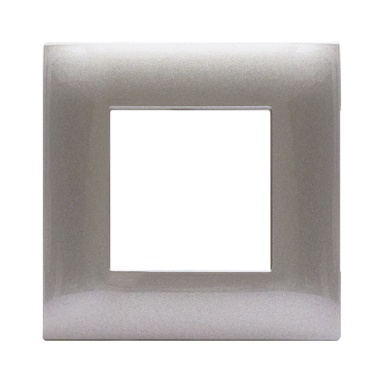 AVE - Placca Tecnopolimero Young S44. colore grigio metallizzato 2 Mod.