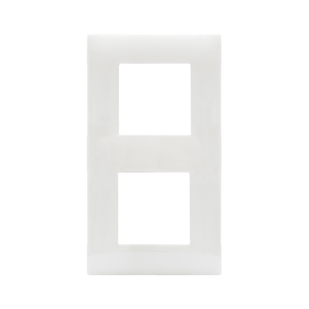AVE - Placca Tecnopolimero Young S44. colore bianco totale  4(2+2) Mod.