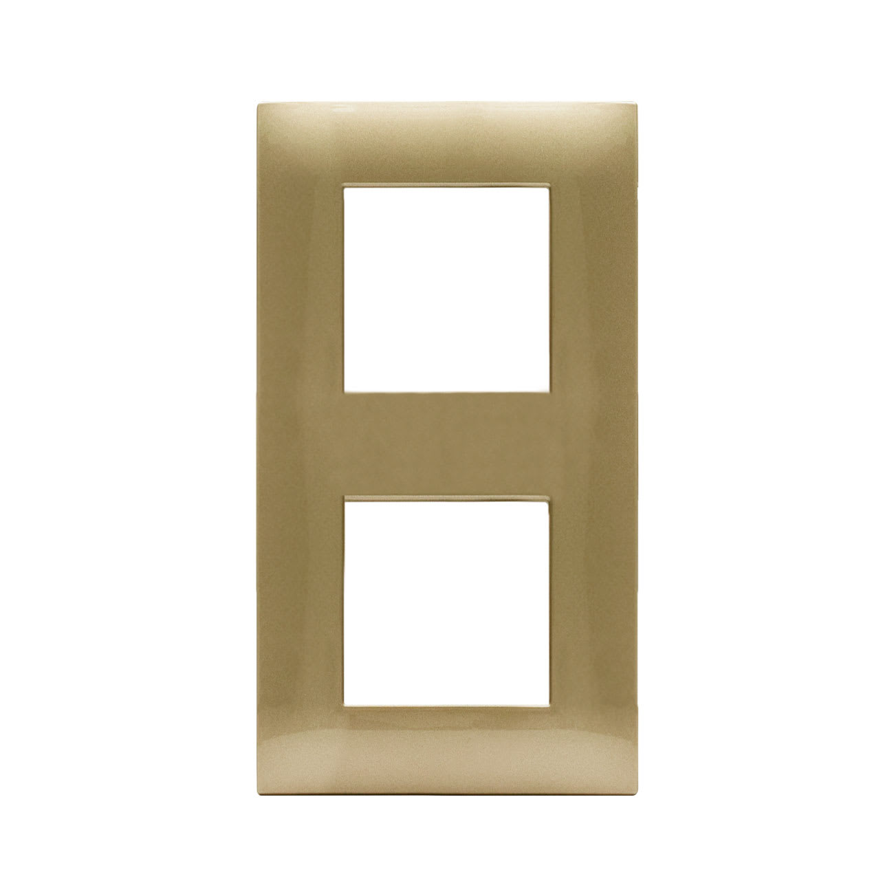 AVE - Placca Tecnopolimero Young S44. colore oro  4(2+2) Mod.
