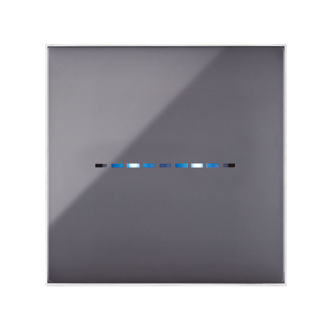 AVE - Placca Youmg Touch. S44 tecnopolimero colore cenere 2 comandi a scomparsa 2 Mod. 44PJTC22CNR