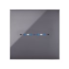 AVE - Placca Youmg Touch. S44 tecnopolimero colore cenere 2 comandi a scomparsa 2 Mod.