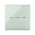AVE - Placca Youmg Touch. S44 tecnopolimero colore salvia 2 comandi a scomparsa 2 Mod.