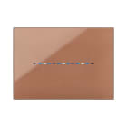 AVE - Placca Youmg Touch. S44 tecnopolimero colore avana 3 comandi a scomparsa 3 Mod.