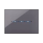 AVE - Placca Youmg Touch. S44 tecnopolimero colore cenere 3 comandi a scomparsa 3 Mod.