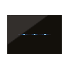AVE - Placca Youmg Touch. S44 tecnopolimero colore nero assoluto 3 comandi a scomparsa 3 Mod.
