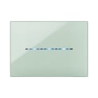 AVE - Placca Youmg Touch. S44 tecnopolimero colore salvia 3 comandi a scomparsa 3 Mod.