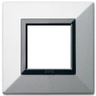 AVE - Placca Zama. S44 colore argento opaco con cornicetta 2 Mod.