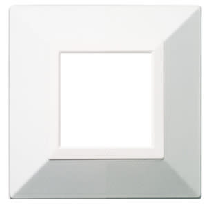 AVE - Placca Zama. S44 colore bianco micalizzato  con cornicetta  2 Mod.