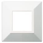 AVE - Placca Zama. S44 colore bianco micalizzato con cornicetta 2 Mod.