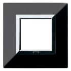 AVE - Placca Zama. S44 colore nero assoluto con cornicetta 2 Mod. 44PK22NAL