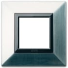 AVE - Placca Zama. S44 colore nichel spazzolato con cornicetta 2 Mod.