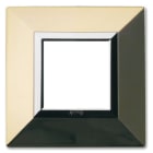 AVE - Placca Zama. S44 colore ottone lucido con cornicetta 2 Mod.