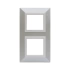 AVE - Placca Zama. S44 colore bianco micalizzato con cornicetta 4(2+2) Mod.