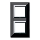 AVE - Placca Zama. S44 colore nero assoluto con cornicetta 4(2+2) Mod.