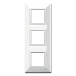 AVE - Placca Zama. S44 colore bianco RAL9010  con cornicetta  6(2+2+2) Mod.
