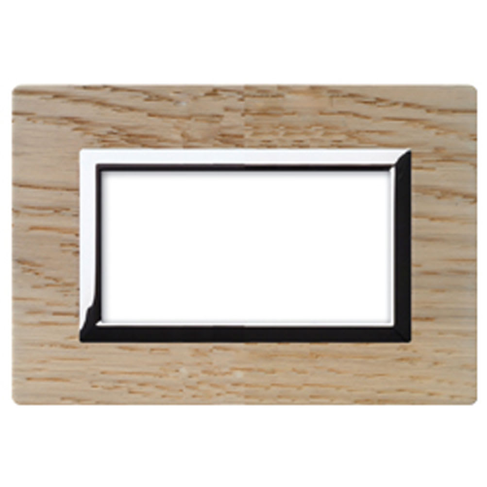 AVE - Placca Vera S44. in legno colore rovere sbiancato  con cornicetta  4 Mod.