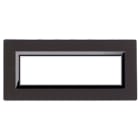 AVE - Placca Vera S44. in legno colore Wenge' con cornicetta 7 Mod.
