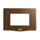 AVE - Placca England Style S44. in legno colore noce 3 moduli