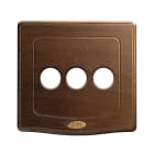 AVE - PLACCA ENGLAND STYLE S44. IN LEGNO COLORE NOCE 98X98 3 COMANDI A LEVETTA 2 MOD.