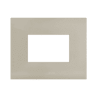 AVE - Placca Smart44 in metallo colore tortora 3 Mod.