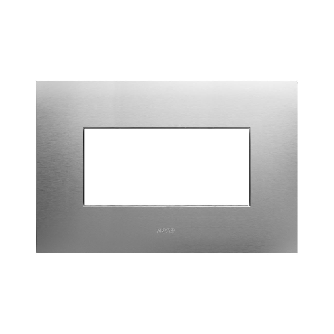 AVE - Placca Smart44 in metallo colore acciaio spazzolato  4 Mod.